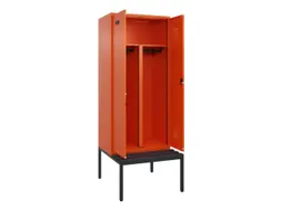 PBM-locker met bank,HxBxD 2120x800x815mm,2vak,vak B 400mm