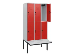 Dubbeldekse dekenkist,HxBxD 1950x900x815mm,3x2vak.,vak B 300mm - 2