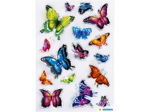 Sticker Etiket Herma 15515 Vlinder 3D Vleugeleffect 16 stuks