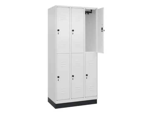 dubbeldekse locker,HxBxD 1950x900x500mm,3x2vak.,vak B 300mm