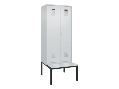 PBM-locker met bank,HxBxD 2120x800x815mm,2vak,vak B 400mm
