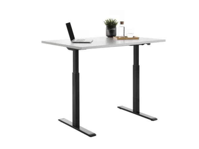 Elektrisch ihv bureau,HxBxD 700-1200x1200x800mm,blad grijs