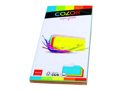envelop Office Color FSC C5/6 100 gram assorti 20 stuks