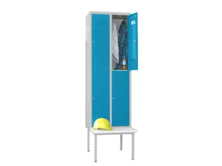 banklocker,dubbeldeks,HxBxD 2150x600x800mm,RAL7035,front RAL5012 - 1