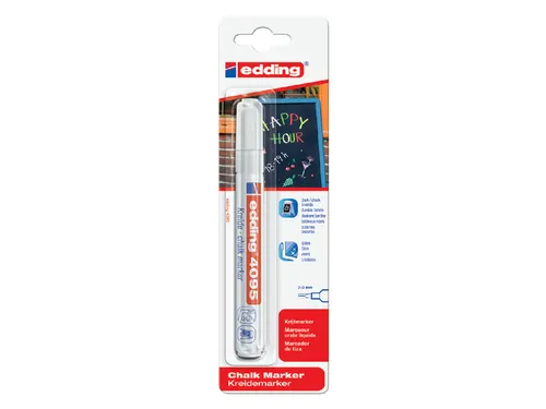 Krijtstift edding 4095 rond wit 2-3mm blister