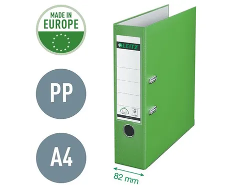 Ordner Leitz 1010 A4 80mm PP lichtgroen