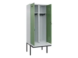 locker met bank,voor scheiding van kleding,HxBxD 2120x800x815mm,2vak