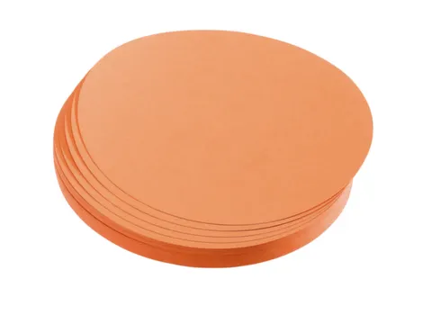 presentatiekaart,cirkel,Ø 195mm,oranje