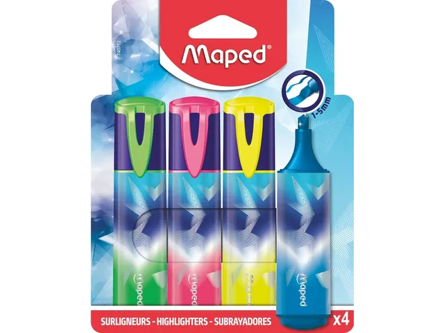 Markeerstift Maped Arctic Vibes set à 4 kleuren