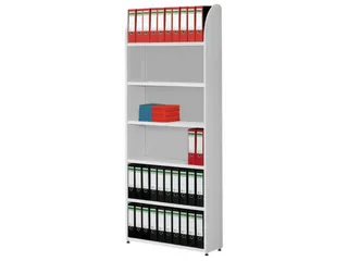 Basisveld 2250x1000x325mm 6legborden 1zijpaneel Achterwand Lichtgrijs - 2
