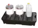 bac de rétention PE,p. bidons,vol. rétention 40l,HxlxP 155x800x600mm