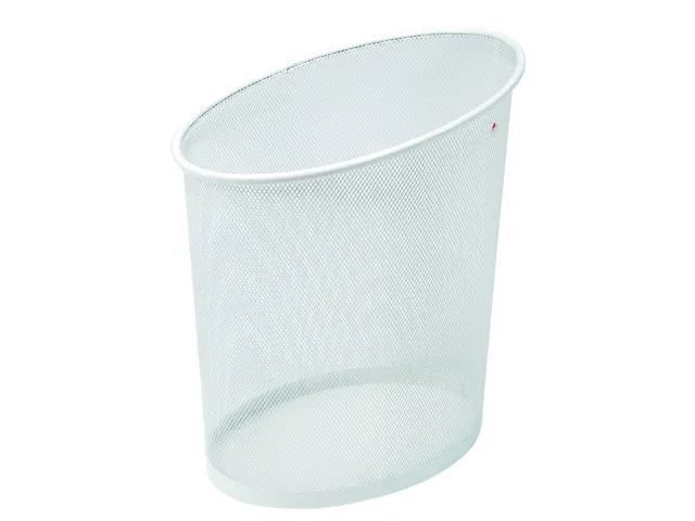 Mesh papierbak 18 liter wit metaalgaas