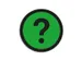 Aimant Impression Point d'interrogation Vert 50mm