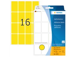 HERMA 2451 Universele etiketten 25x40mm Geel 512 stuks