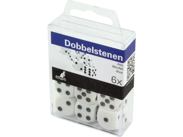Dobbelstenen Kangaro, set van 6 stuks