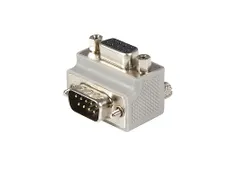 Rechts gehoekte DB9 naar DB9 Seriële kabel adapter Type 2 - M/F