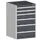 ladekast HxBxD 1000x650x525mm 6laden romp RAL7035 front RAL7016