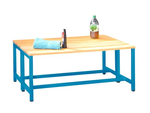 dubbele zitbank,LxD 1000x740mm,houten lijst beuken,onderstel RAL5012