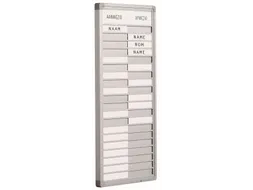 Aan- en afwezigheidsbord 24x53cm 20 namen Softline profiel 16mm
