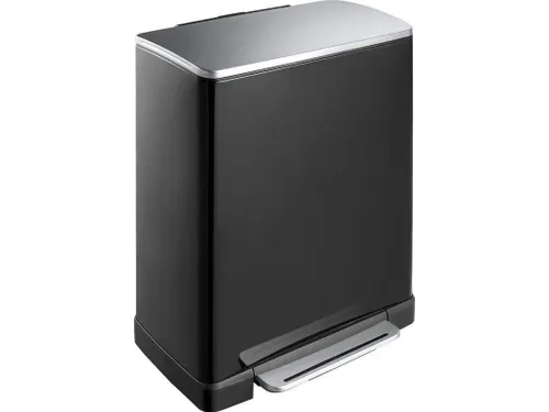 Pedaalemmer E-Cube 50 liter Zwart Mat RVS
