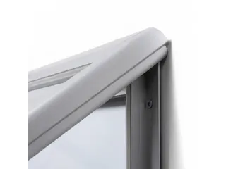 Vitrinekast mededelingenbord Outdoor 24xA4 met gasveer Zilver - 3