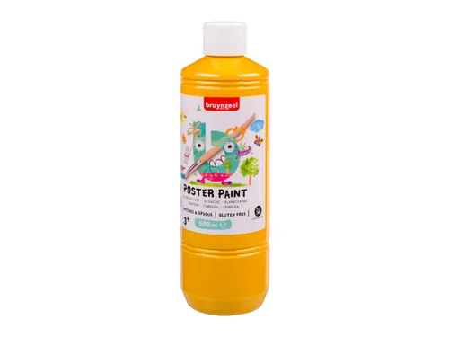 Plakkaatverf Bruynzeel geel fles à 500ml
