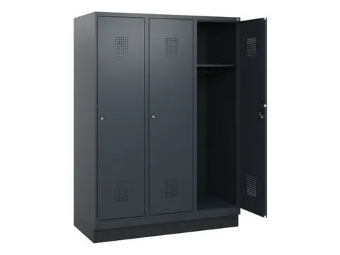 schoollocker,HxBxD 1630x1200x500mm,3vak,vak B 400mm,cil.-slot,sokkel
