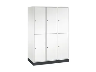 Dubbeldekse garderobekast,HxBxD 1950x1220x600mm,3x2vak.,vak B 360mm - 2