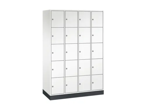 lockerkast,HxBxD 1950x1220x500mm,4x5vakken,cil.-slot,sokkel