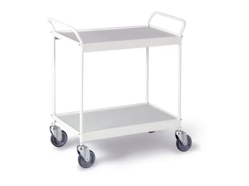 Tafelwagen Draagverm. 150kg Laadvl. Lxb 785x420mm 2 Etages Puurwit