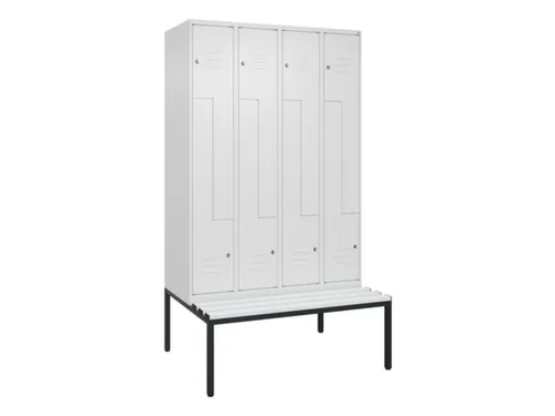 Z-garderobekast,HxBxD 2120x1200x815mm,8vak,vak B 300mm,cil.-slot