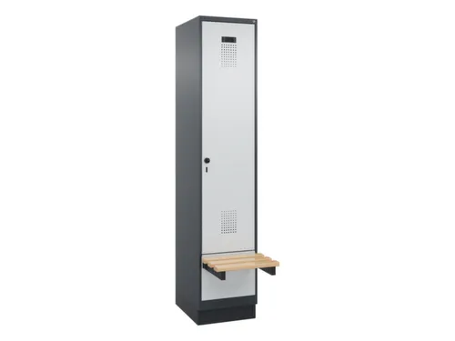 locker met bank,HxBxD 1950x400x815mm,1vak,vak B 400mm,draaigrendel