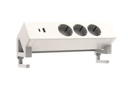 Stekkerdoos Euroseats opbouw 3 voudig USB A+C wit