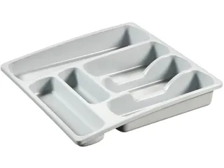 Bestekbak L 39x38x6 cm Vakken Lichtgrijs - 1