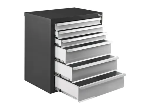 ladekast,HxBxD 750x700x435mm,6lade(n),volledig uittrekbaar
