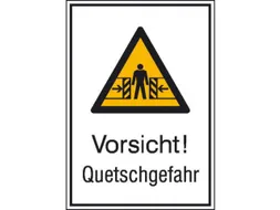 waarschuwings-combibord,v. binnen/buiten,Pas op! Knelgevaar,aluminium