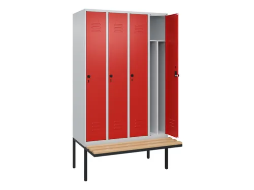 locker voor scheiding van kleding,HxBxD 2120x1200x815mm,4vak