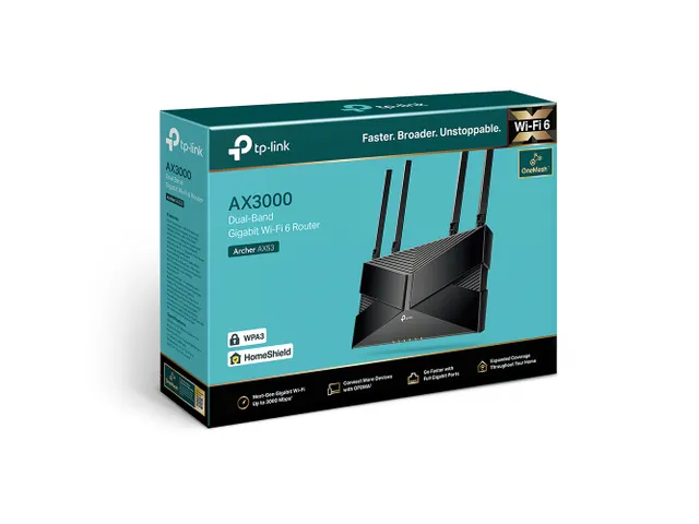TP-Link Archer AX53, Wi-Fi 6 (802.11ax), Dual-band (2.4 GHz / 5 GHz),