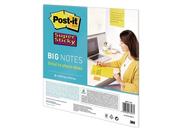 Scrum Big Notes 3M Post-it 27,9x27,9cm jaune