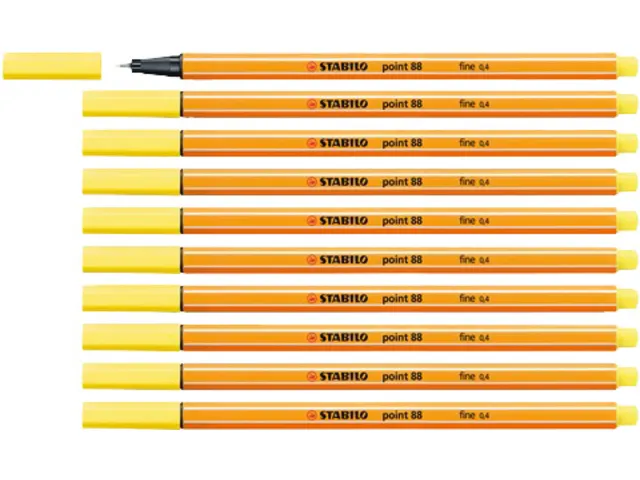 Fineliner STABILO point 88/24 fijn citroengeel