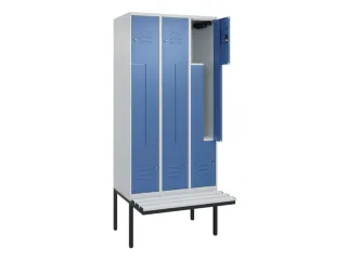 Z-garderobekast,HxBxD 2120x900x815mm,6vak,vak B 300mm,cil.-slot - 2