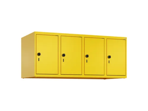opzetkast,v. locker,4vak.,vak B 300mm,HxBxD 500x1200x500mm