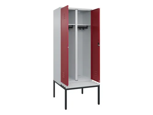 locker voor scheiding van kleding,HxBxD 2120x800x815mm,2vak
