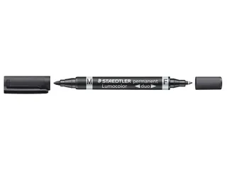 Permanent marker Lumocolor Duo zwart - 1