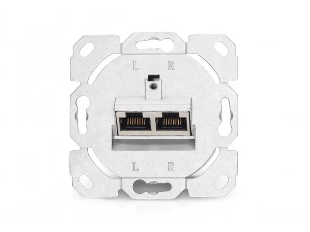 CAT 6 aansluitdoos afgeschermd 2x RJ45 8P8C LSA Wit opbouw set 5 stuks