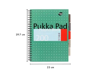 Projectboek Pukka Metallic A4 lijn 5-tabs 200 pagina's 80gr groen - 4