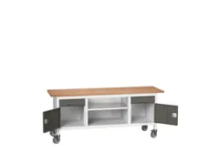 werkbank,HxBxD 830x2000x600mm,multiplexblad,uitrusting: 2laden,2kasten