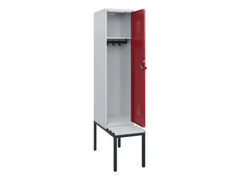 locker met bank,HxBxD 1950x400x815mm,1vak,vak B 400mm,draaigrendel