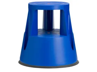 Opstapkruk 150kg Blauw Met Wielen - 1