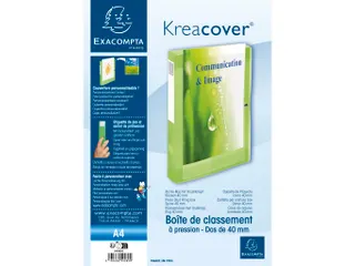 Klasseerdoos Elastobox A4 PP Kreacover rug 40mm assorti - 10